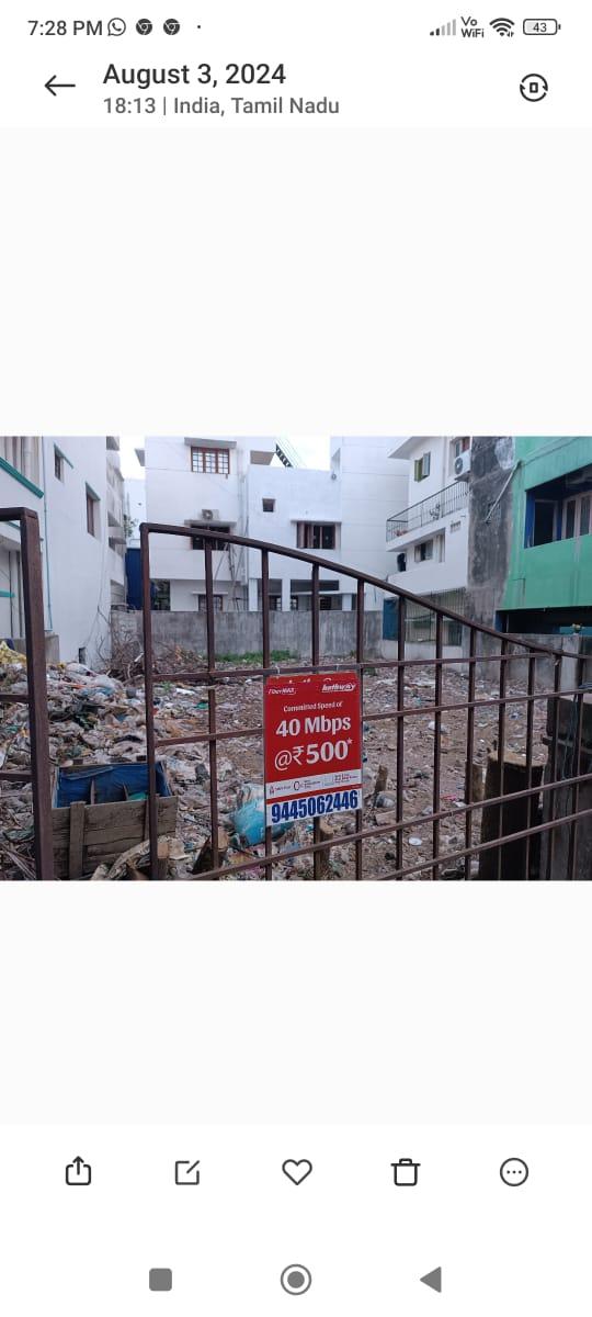 VACCENT LAND FOR SALE EKKATUTHANGAL AT CHENNAI